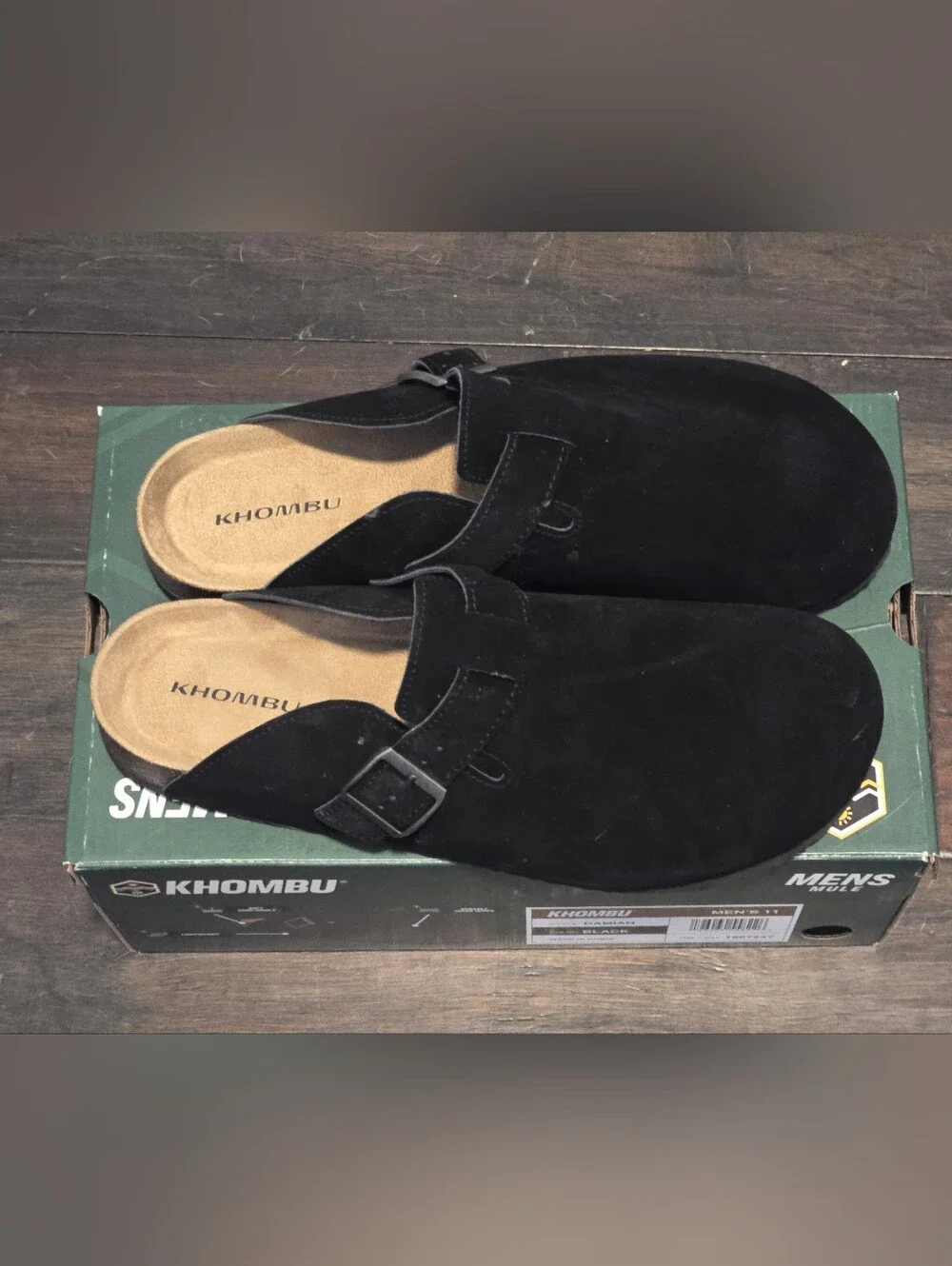 NWT KhomBu Damian Suede Cork Mule Clogs Men's 11